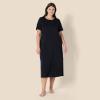 imageAmazon Essentials Womens Soft Cotton Blend Short Sleeve Sleep NightgownBlack