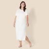 imageAmazon Essentials Womens Soft Cotton Blend Short Sleeve Sleep NightgownIvory