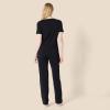 imageAmazon Essentials Womens Soft Cotton Blend Short Sleeve TShirt and Pant Sleepwear SetBlack