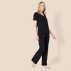 imageAmazon Essentials Womens Soft Cotton Blend Short Sleeve TShirt and Pant Sleepwear SetBlack
