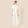 imageAmazon Essentials Womens Soft Cotton Blend Short Sleeve TShirt and Pant Sleepwear SetIvory