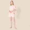 imageAmazon Essentials Womens Soft Cotton Blend Short Sleeve TShirt and Short Sleepwear SetLight Pink