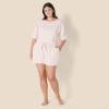 imageAmazon Essentials Womens Soft Cotton Blend Short Sleeve TShirt and Short Sleepwear SetLight Pink