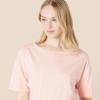 imageAmazon Essentials Womens Soft Cotton Blend Short Sleeve TShirt and Short Sleepwear SetLight Pink