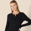 imageAmazon Essentials womens Ribbed Cotton Blend Long Sleeve Lounge RomperBlack
