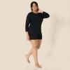 imageAmazon Essentials womens Ribbed Cotton Blend Long Sleeve Lounge RomperBlack