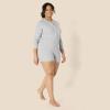 imageAmazon Essentials womens Ribbed Cotton Blend Long Sleeve Lounge RomperMedium Grey Heather