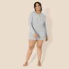 imageAmazon Essentials womens Ribbed Cotton Blend Long Sleeve Lounge RomperMedium Grey Heather