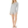 imageAmazon Essentials womens Ribbed Cotton Blend Long Sleeve Lounge RomperMedium Grey Heather