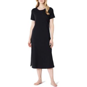 imageAmazon Essentials Womens Soft Cotton Blend Short Sleeve Sleep NightgownBlack