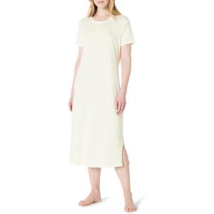imageAmazon Essentials Womens Soft Cotton Blend Short Sleeve Sleep NightgownIvory