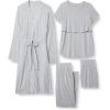 imageAmazon Essentials Womens Soft Modal Nursing Maternity Sleepwear Pajama Bundle 4 PieceMedium Grey Heather