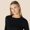 imageAmazon Essentials Womens 100 Cotton RegularFit LongSleeve Crewneck TShirtBlack