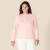 imageAmazon Essentials Womens 100 Cotton RegularFit LongSleeve Crewneck TShirtRose
