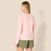 imageAmazon Essentials Womens 100 Cotton RegularFit LongSleeve Crewneck TShirtRose