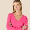 imageAmazon Essentials Womens 100 Cotton RegularFit LongSleeve VNeck TShirtHot Pink