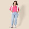 imageAmazon Essentials Womens 100 Cotton RegularFit LongSleeve VNeck TShirtHot Pink
