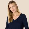 imageAmazon Essentials Womens 100 Cotton RegularFit LongSleeve VNeck TShirtNavy