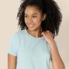 imageAmazon Essentials Womens Active Soft Cotton Crewneck Short Sleeve Yoga Workout Lightweight Cropped TShirtLight Blue