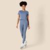 imageAmazon Essentials Womens Active Soft Cotton Crewneck Short Sleeve Yoga Workout Lightweight Cropped TShirtSlate Grey