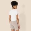imageAmazon Essentials Womens Active Soft Cotton Crewneck Short Sleeve Yoga Workout Lightweight Cropped TShirtWhite