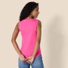 imageAmazon Essentials Womens RegularFit 100 Cotton Sleeveless Tank Top Pack of 2Hot PinkOatmeal Heather