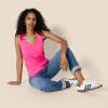 imageAmazon Essentials Womens RegularFit 100 Cotton Sleeveless Tank Top Pack of 2Hot PinkOatmeal Heather