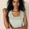 imageAmazon Essentials Womens RegularFit 100 Cotton Sleeveless Tank Top Pack of 2NavySage Green
