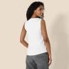 imageAmazon Essentials Womens RegularFit 100 Cotton Sleeveless Tank Top Pack of 2White