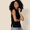 imageAmazon Essentials Womens RegularFit Cap Sleeve Pullover Mock Neck Sweater TopBlack