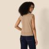 imageAmazon Essentials Womens RegularFit Cap Sleeve Pullover Mock Neck Sweater TopCamel Heather