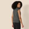 imageAmazon Essentials Womens RegularFit Cap Sleeve Pullover Mock Neck Sweater TopCharcoal Heather