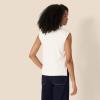 imageAmazon Essentials Womens RegularFit Cap Sleeve Pullover Mock Neck Sweater TopEggshell White