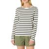 Eggshell White Black Mariner Stripe