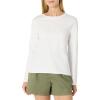 imageAmazon Essentials Womens 100 Cotton RegularFit LongSleeve Crewneck TShirtWhite