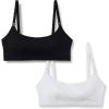 imageAmazon Essentials Womens Cotton Jersey Comfort Nursing Bra Pack of 2BlackWhite