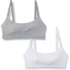 imageAmazon Essentials Womens Cotton Jersey Comfort Nursing Bra Pack of 2Grey HeatherWhite