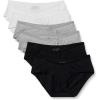 imageAmazon Essentials Womens Cotton Jersey Maternity Under The Bump Brief Pack of 6BlackGrey HeatherWhite