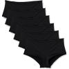 imageAmazon Essentials Womens Microfiber Boyshort Pack of 6Black