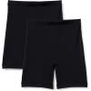 imageAmazon Essentials Womens Microfiber Slip Shorts Pack of 2Black