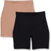 imageAmazon Essentials Womens Microfiber Slip Shorts Pack of 2BlackWashed Bronze