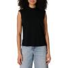 imageAmazon Essentials Womens RegularFit Cap Sleeve Pullover Mock Neck Sweater TopBlack