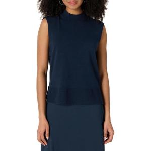 imageAmazon Essentials Womens RegularFit Cap Sleeve Pullover Mock Neck Sweater TopNavy
