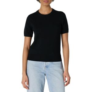 imageAmazon Essentials Womens RegularFit Short Sleeve Pullover Sweater TopBlack