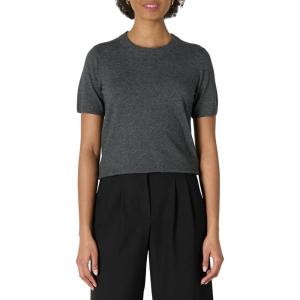 imageAmazon Essentials Womens RegularFit Short Sleeve Pullover Sweater TopCharcoal Heather