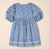 imageAmazon Essentials Girls and Toddlers 100 Cotton PuffSleeve Fit ampamp Flare DressBlue Posey Floral
