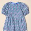 imageAmazon Essentials Girls and Toddlers 100 Cotton PuffSleeve Fit ampamp Flare DressBlue Posey Floral