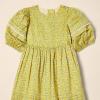 imageAmazon Essentials Girls and Toddlers 100 Cotton PuffSleeve Fit ampamp Flare DressLemon Posey Floral