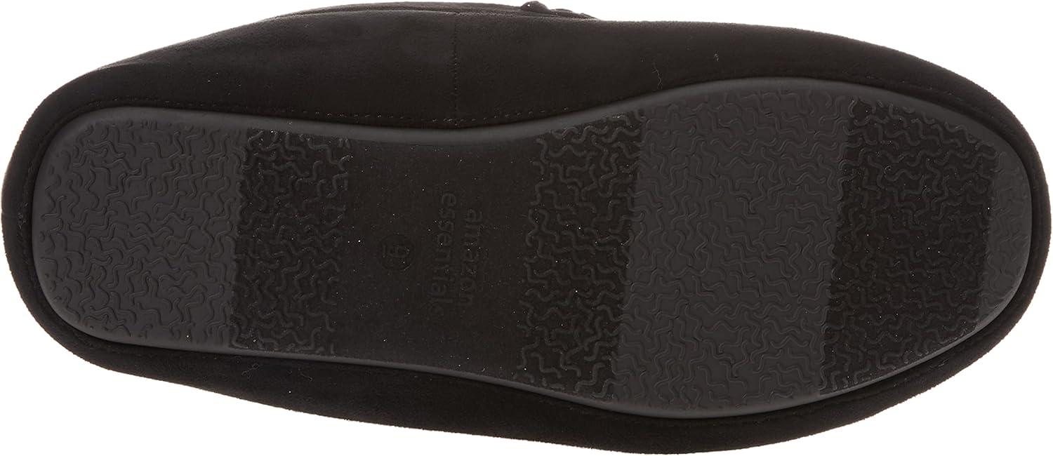 imageAmazon Essentials Mens Microsuede Moccasin SlippersBlack Microsuede