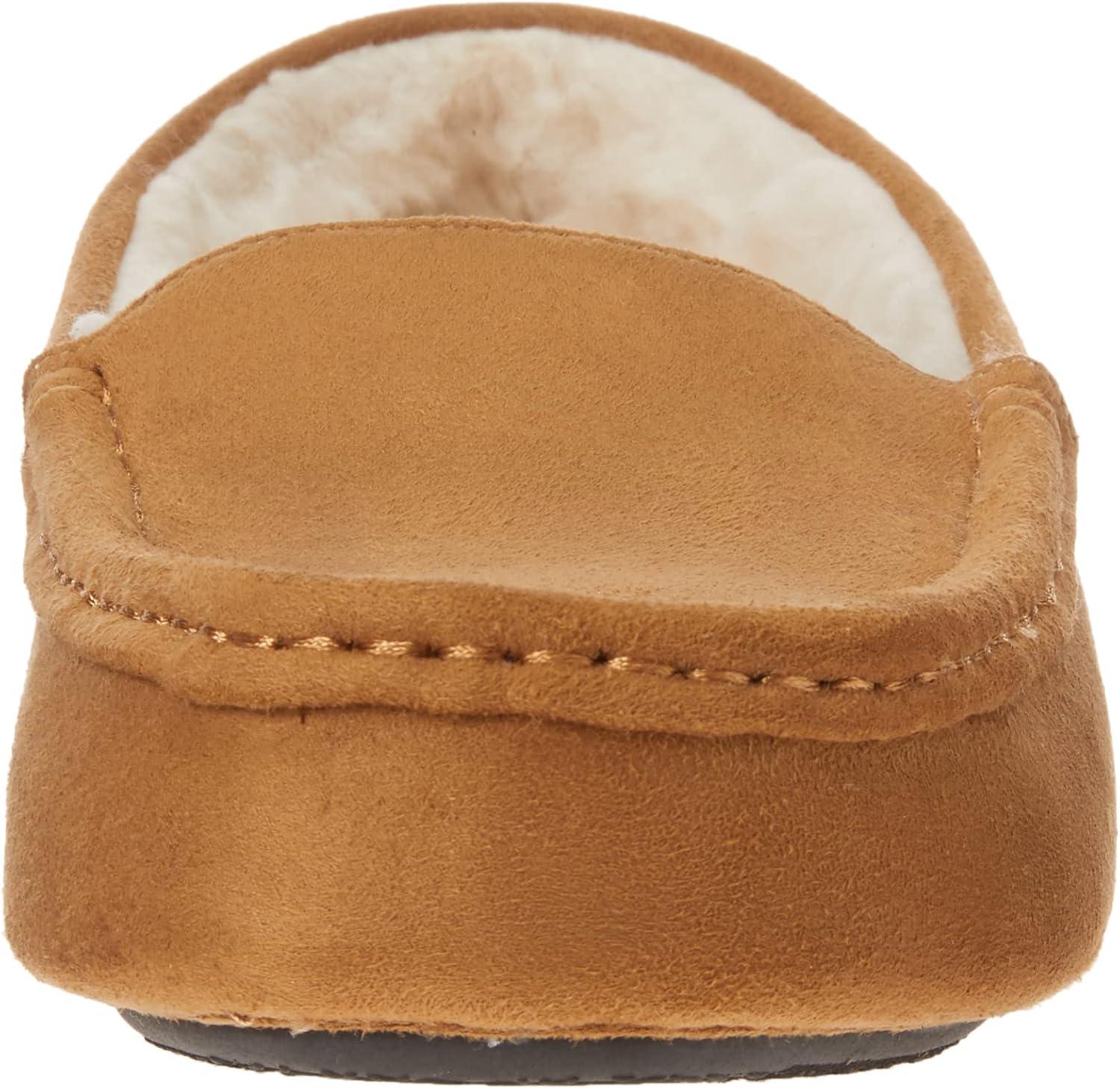 imageAmazon Essentials Mens Microsuede Moccasin SlippersCamel Microsuede